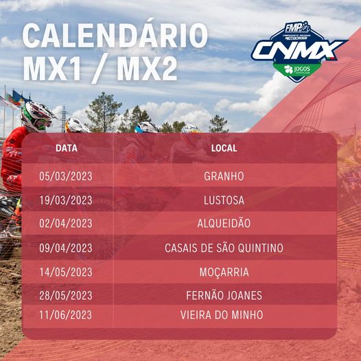 Calendário Campeonato Nacional Motocross 2023