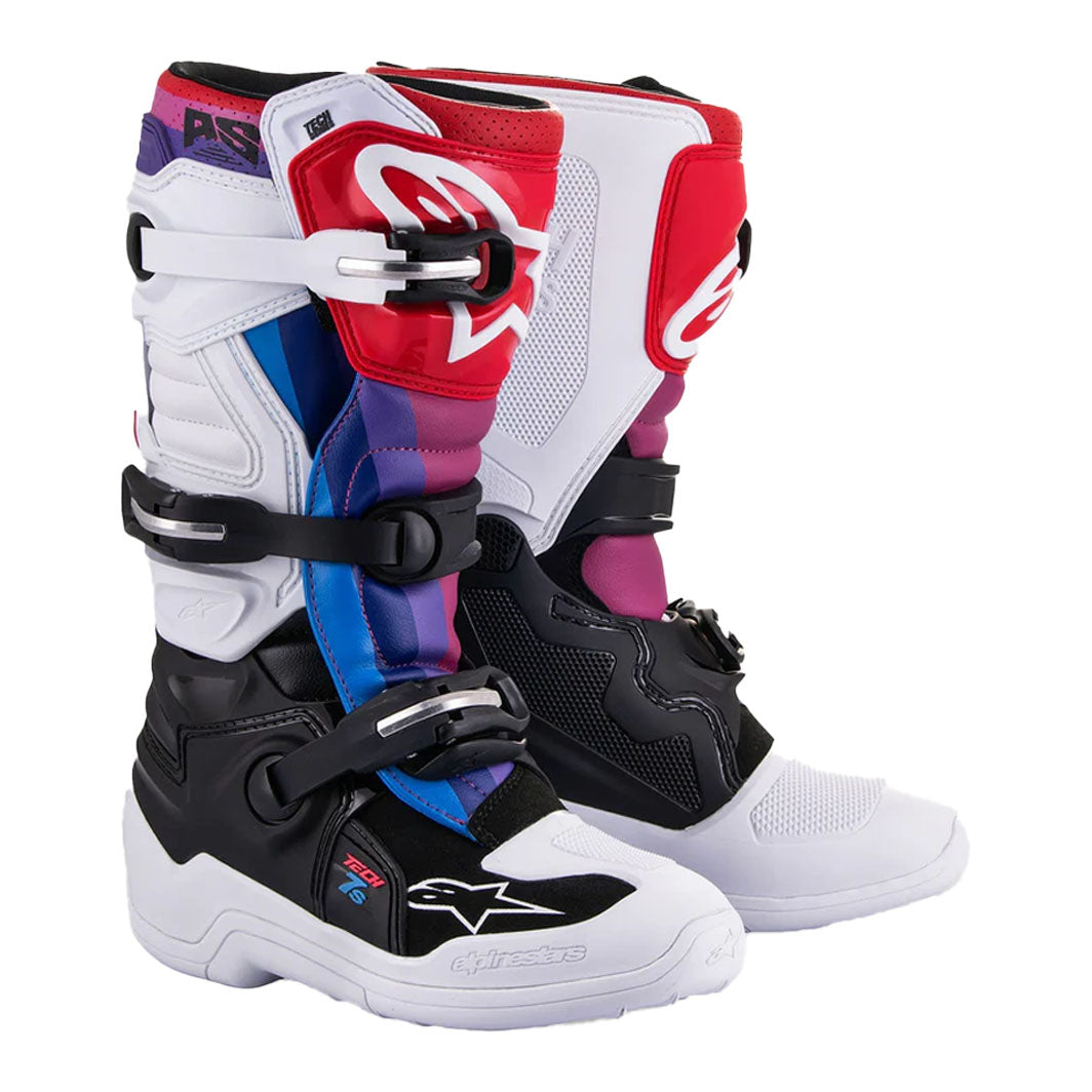 ALPINSTARS TECH KIDS BOOTS WHITE/BLACK/RAINBOW – Team Mx AG57