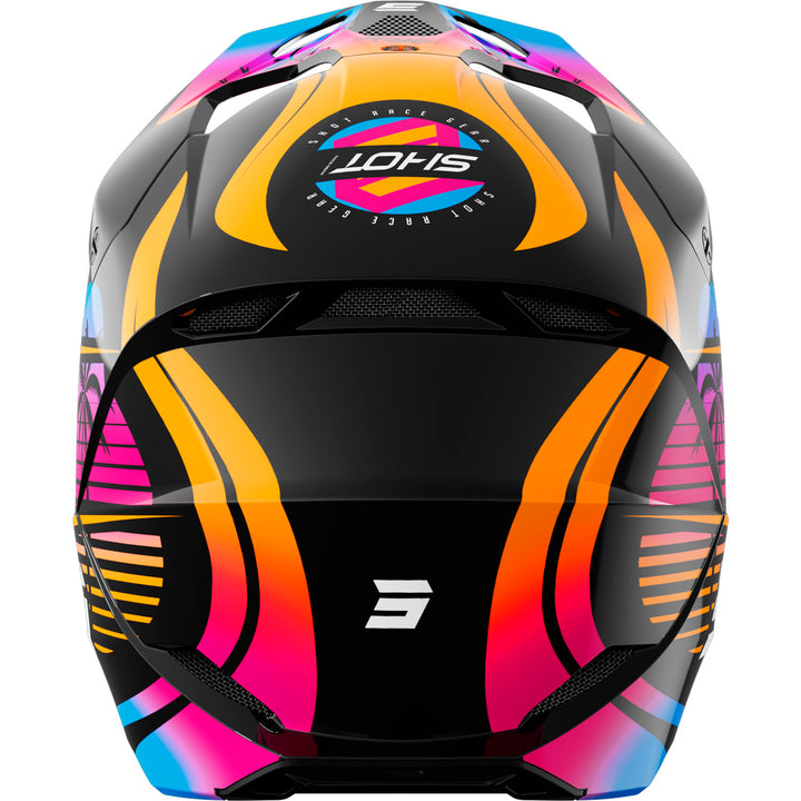 capacete-crianca-shot-furious-kid-miami-orange-glossy-back
