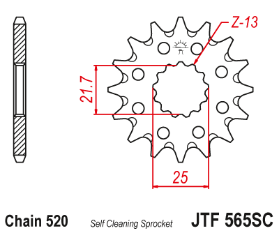 pinhao-jt-sprockets-sf-yamaha-yz-450f-2007-2021-details