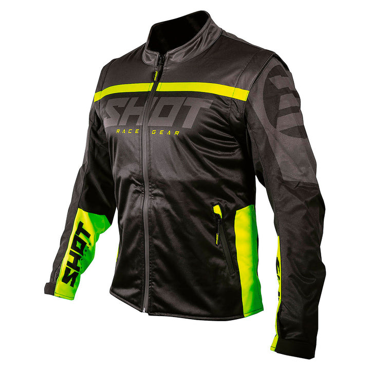 CASACO SHOT SOFTSHELL LITE 2.0 PRETO / AMARELO NEON