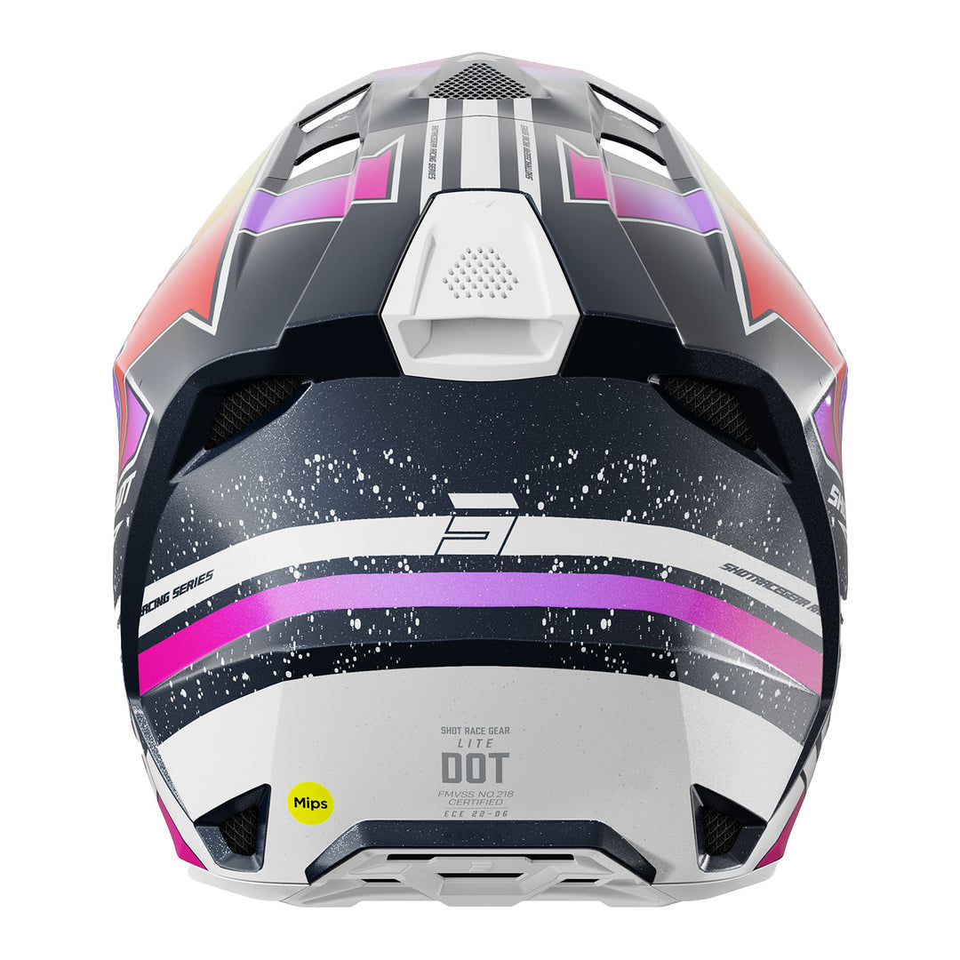 SHOT LITE HELMET RACING BLUE NEON YELLOW PEARLY