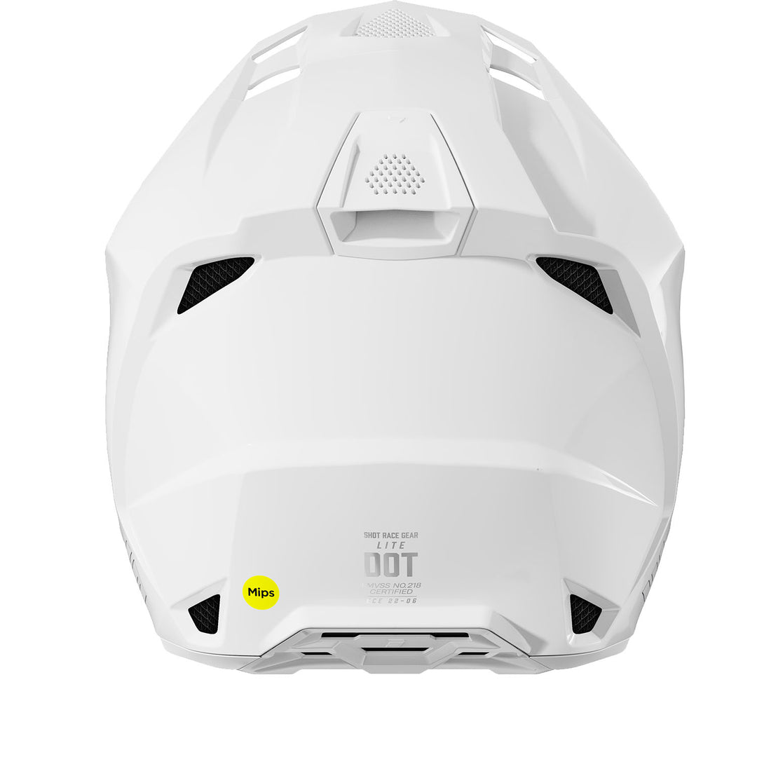 CAPACETE SHOT LITE SOLID WHITE GLOSSY