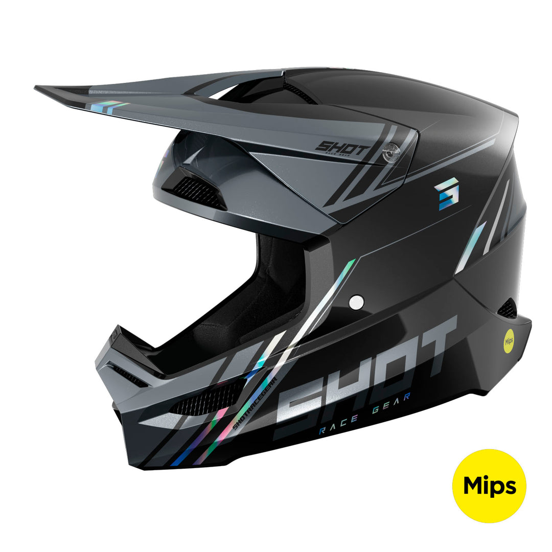 shot race gear SHOT RACE SPRINT HELMET BLACK HOLOGRAPHIC – Team Mx AG57