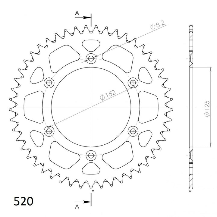 cremalheira-aluminio-supersprox-beta-preto-ral8000