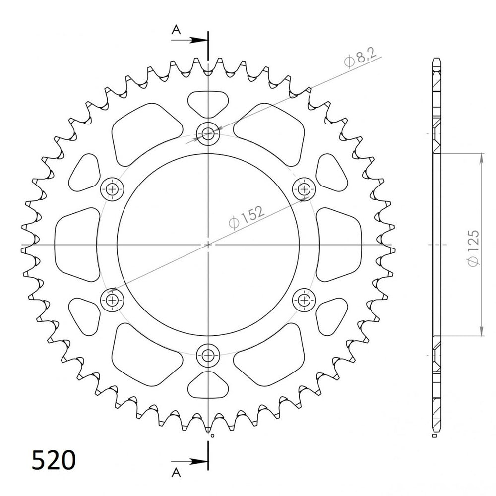 cremalheira-aluminio-supersprox-beta-preto-ral8000