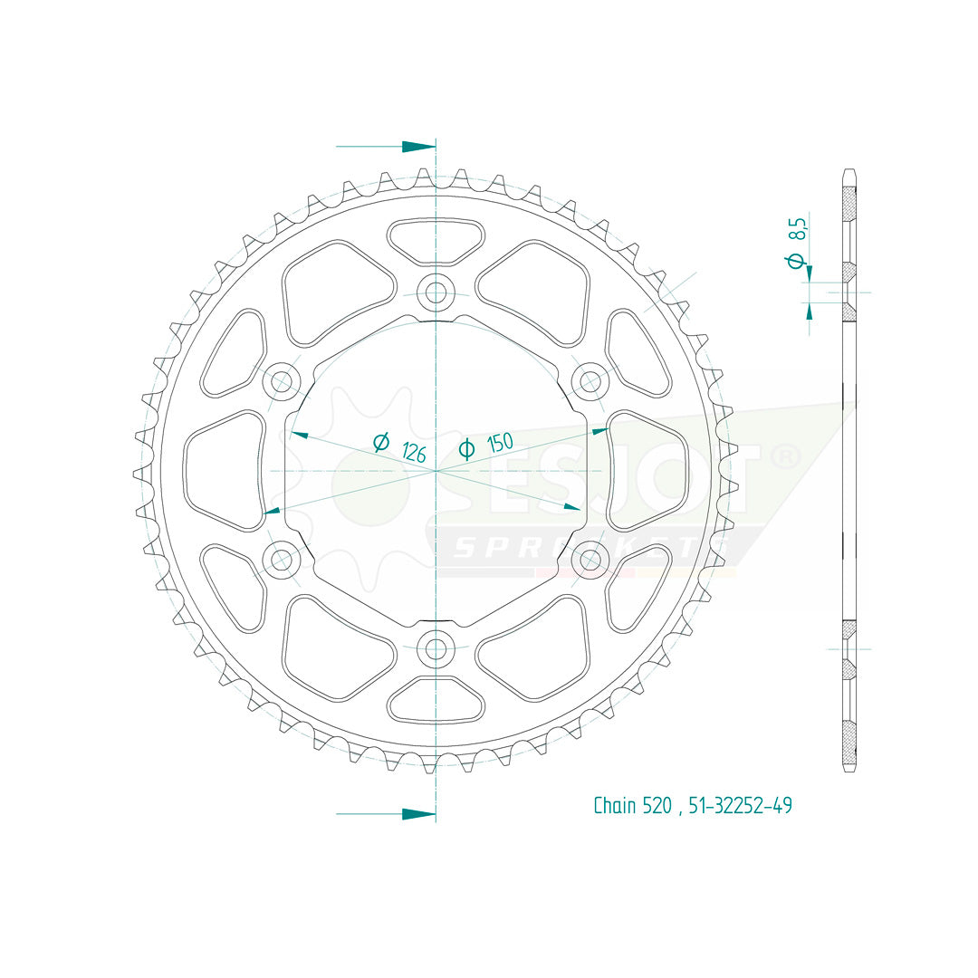 cremalheira-esjot-aluminio-ducat-desmo-450-mx-2025-2026-51-32252-49-dim