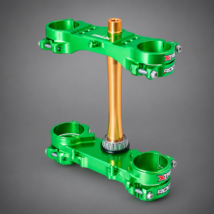 Mesas XTRIG ROCS Tech Kawasaki KX 250/450, vista frontal em fundo cinzento