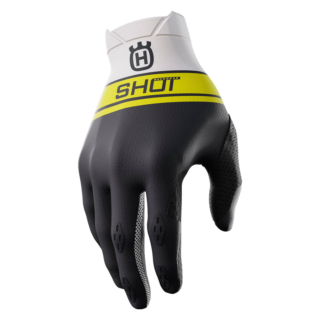 SHOT LITE HUSQVARNA SCHWARZE HANDSCHUHE FÜR MOTOCROSS UND OFFROAD – Team Mx AG57