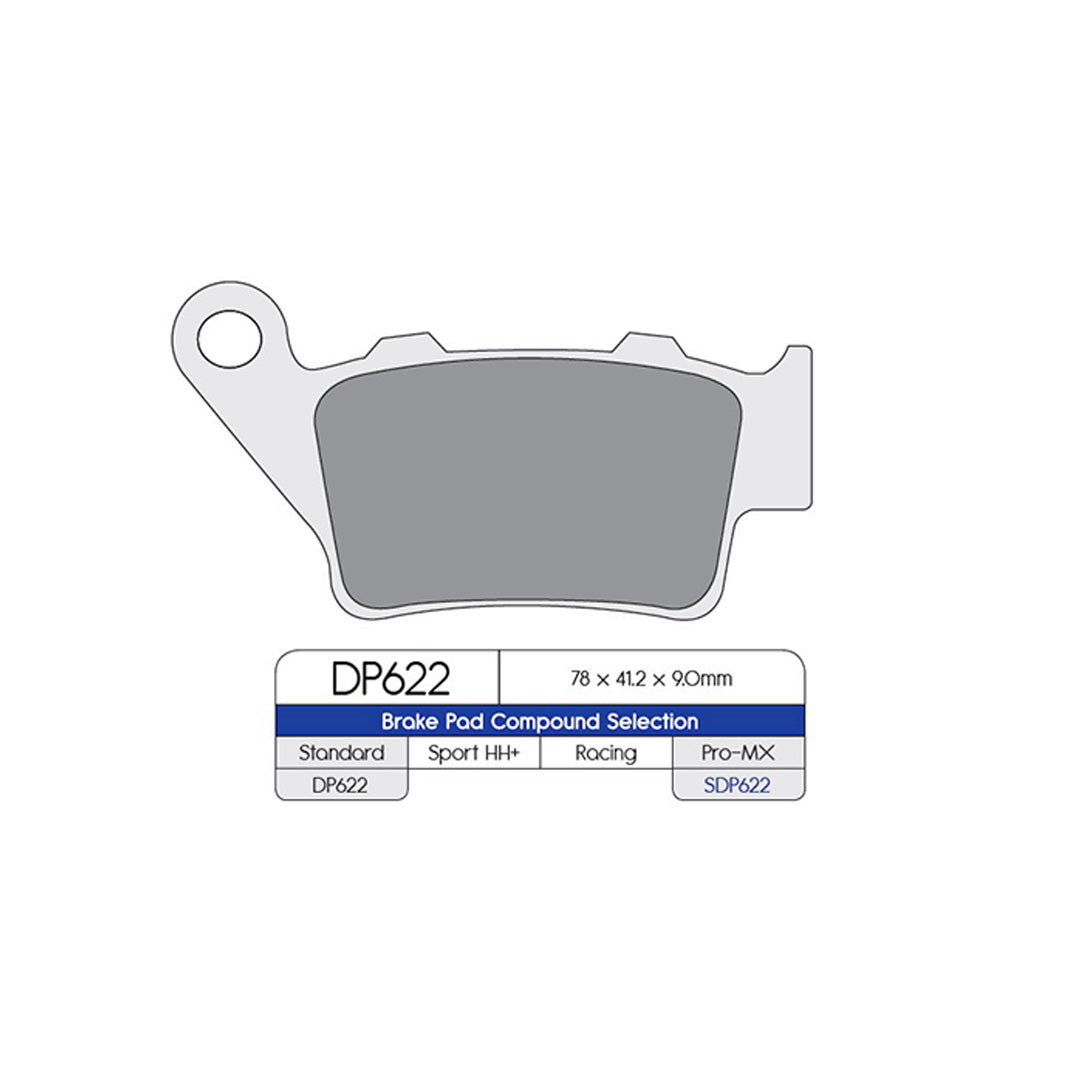 PASTILLAS DE FRENO TRASERAS DP BRAKES SINTERIZADAS PRO-MX SDP622