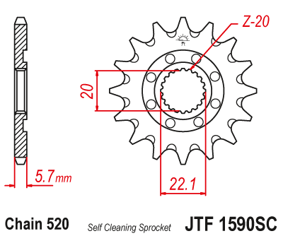 pinhao-jt-sprockets-sf-yamaha-yz-125-2005-2019-250f-2001-2019-jtf1590-details